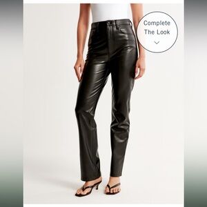 Abercrombie Vegan Leather 90s Straight Pant